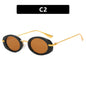 Small Frame Oval Vintage Sunglasses Europe And America