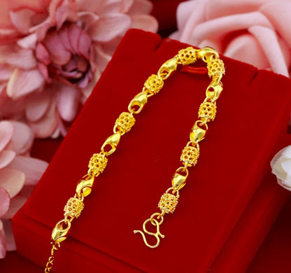 Gold-plated brass bracelet