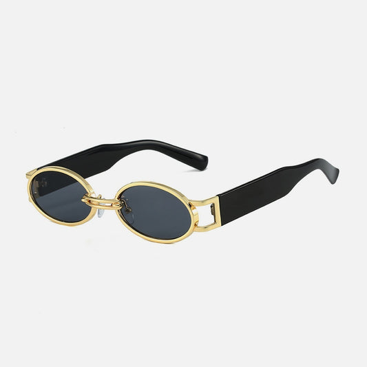 Metal Oval Vintage Sunglasses Street Shooting Holiday