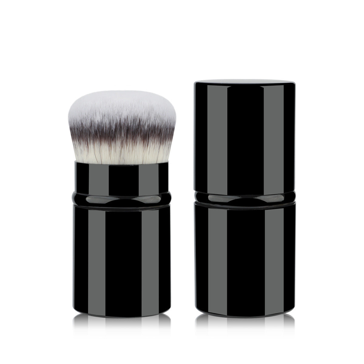 Mini-portable Retractable Cosmetic Brush Soft Wool Thickened Aluminum Tube Beauty Tools