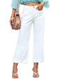 Slimming And Wide Leg Straight-leg Pants Washed Jeans Cropped Pants