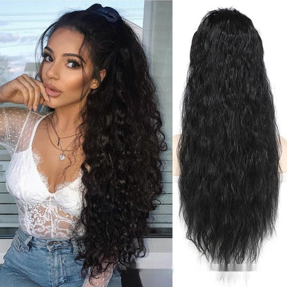 Drawstring Ponytail Water Ripple Wig