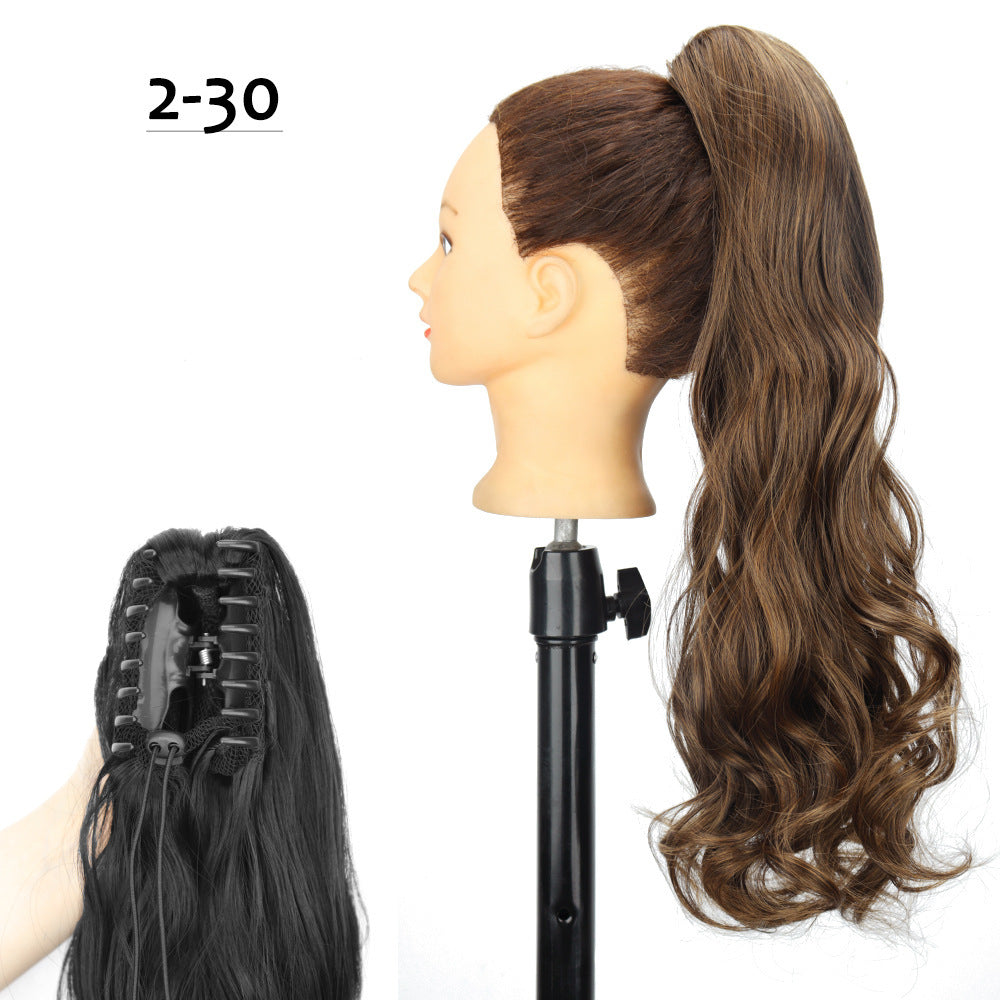 24inch Wig Ponytail Big Wave Long Roll Hair Clip