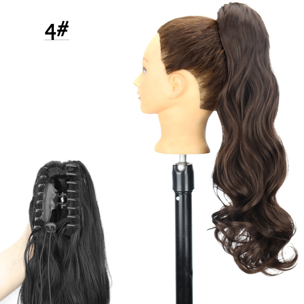 24inch Wig Ponytail Big Wave Long Roll Hair Clip