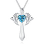 Angel Wings Cross Pendant Necklace Gift