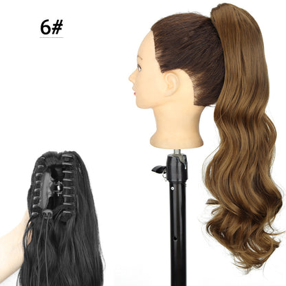 24inch Wig Ponytail Big Wave Long Roll Hair Clip