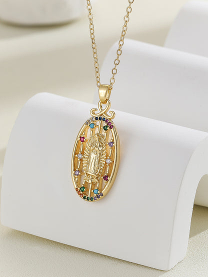 Personality Design Micro Inlaid Zircon Color Necklace