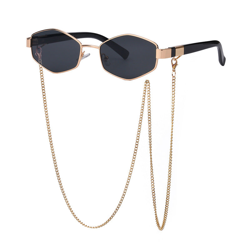 Women's Fashion Personality Chain Korean Style Sunglasses