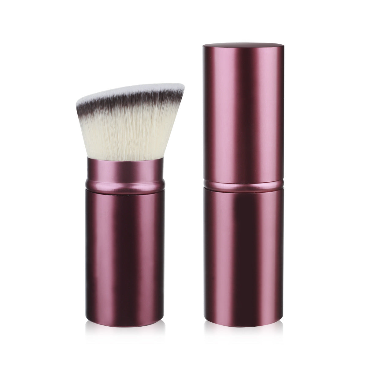 Mini-portable Retractable Cosmetic Brush Soft Wool Thickened Aluminum Tube Beauty Tools