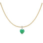 Emerald Zircon Bead Necklace Choker