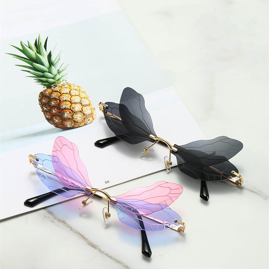 Sunglasses Fashion Dragonfly Wings Frameless