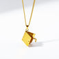 Valentine's Day Special-interest Design Love Pendant Necklace Copper Plated Real Gold