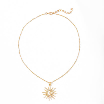 Fashion Alloy Moon Pendant Niche Sun