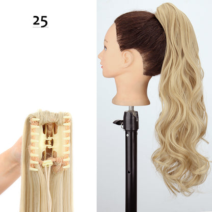 24inch Wig Ponytail Big Wave Long Roll Hair Clip