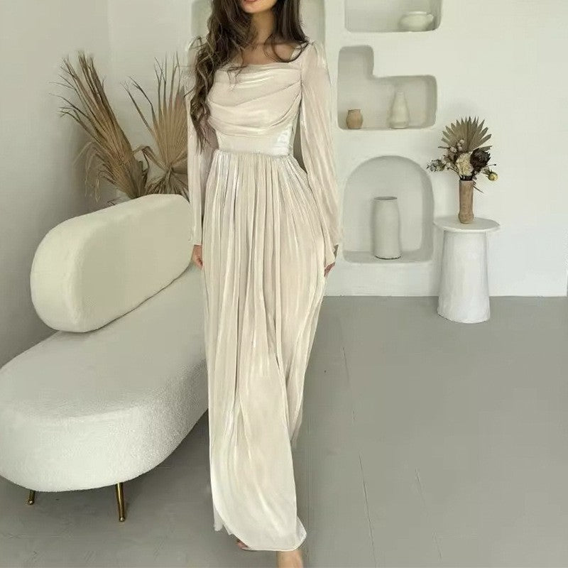 Spring Slim-fitting Temperament High Waist Dress