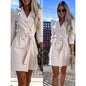 Fashion New Suit Coat Dress With Belt