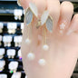 High-end Fashion 925 Silver Needle Autumn And Winter Leaves Pearl Tassel Earrings