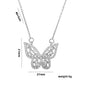 Hollow Butterfly Necklace Female Micro Inlaid Zircon Super Fairy Three-dimensional