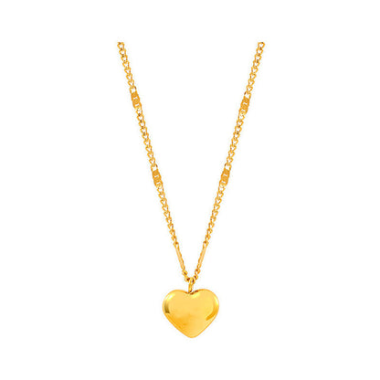 Clavicle Chain Geometric Heart-shaped Accessories Light Luxury Temperament Simple