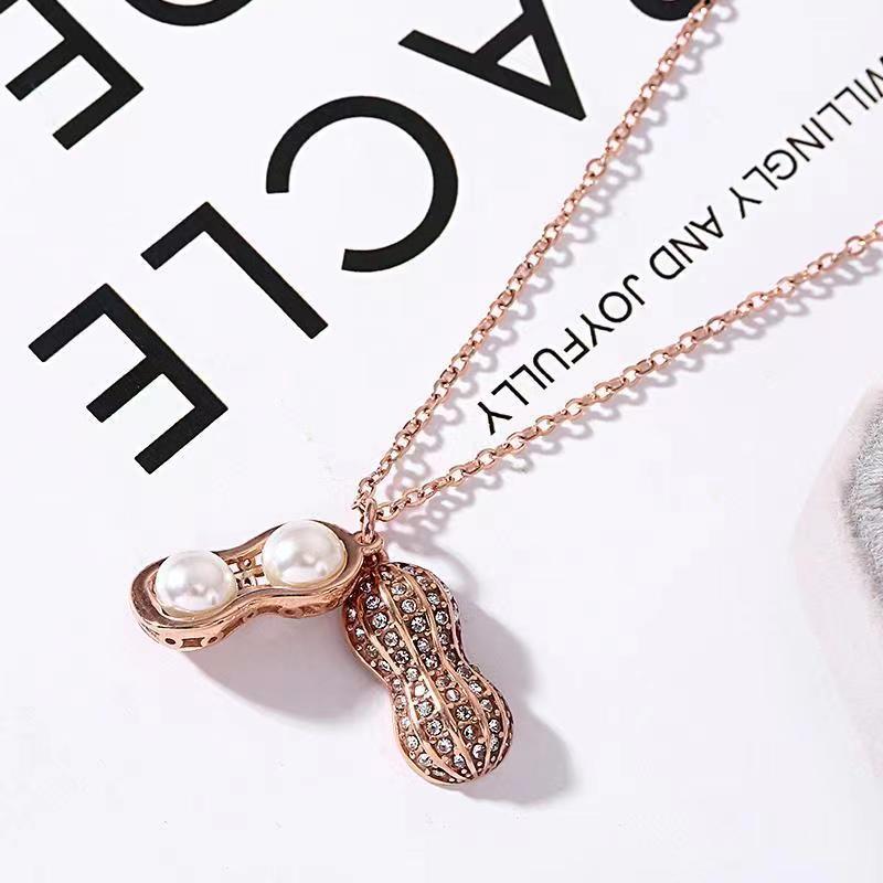 Peanut Pendant Necklace For Women Simple Niche