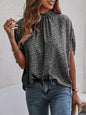 Casual Fashion Printing Split Batwing Sleeve Top