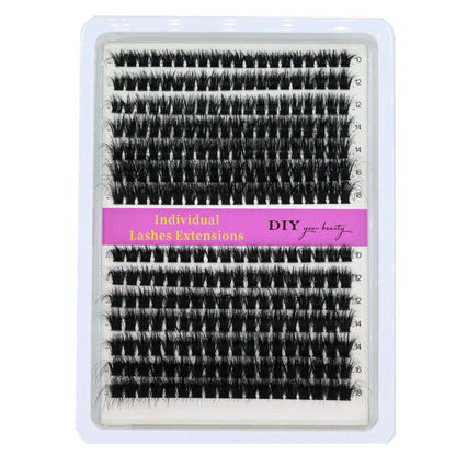 14 Rows 3D Black Cluster Eyelashes 40D 60D 80D Fluffy Soft