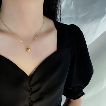 Clavicle Chain Geometric Heart-shaped Accessories Light Luxury Temperament Simple