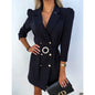 Fashion New Suit Coat Dress With Belt