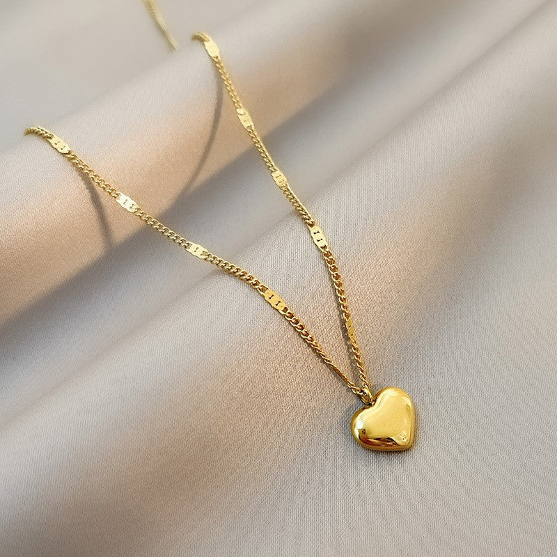 Clavicle Chain Geometric Heart-shaped Accessories Light Luxury Temperament Simple