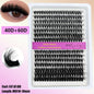 14 Rows 3D Black Cluster Eyelashes 40D 60D 80D Fluffy Soft