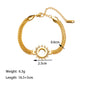 Women's Non-fading Fashion Sun Hollow Wheat Titanium Steel Bracelet