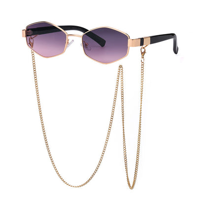 Women's Fashion Personality Chain Korean Style Sunglasses