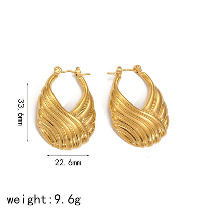 Niche Design Satchel Shape Stainless Steel Earrings