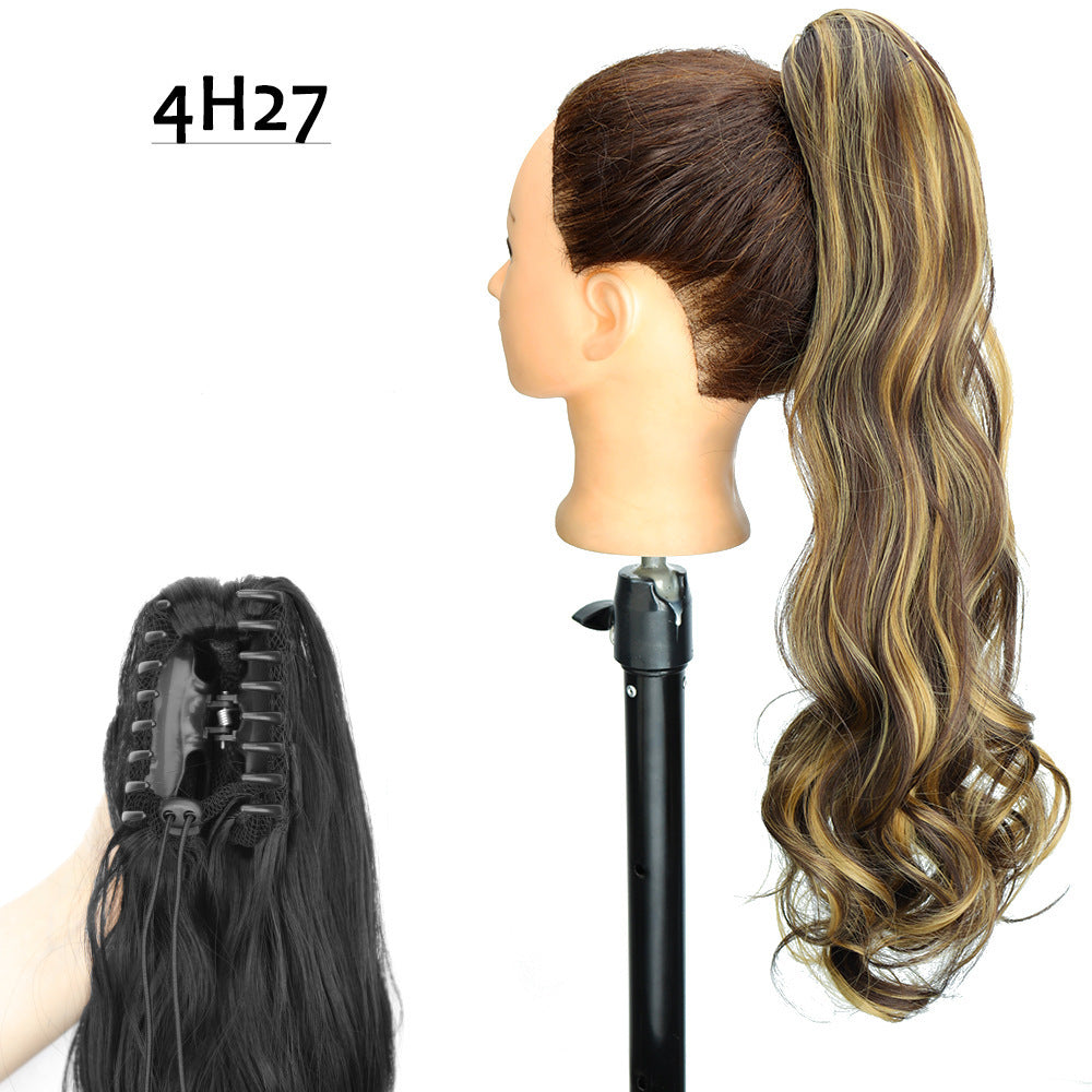 24inch Wig Ponytail Big Wave Long Roll Hair Clip