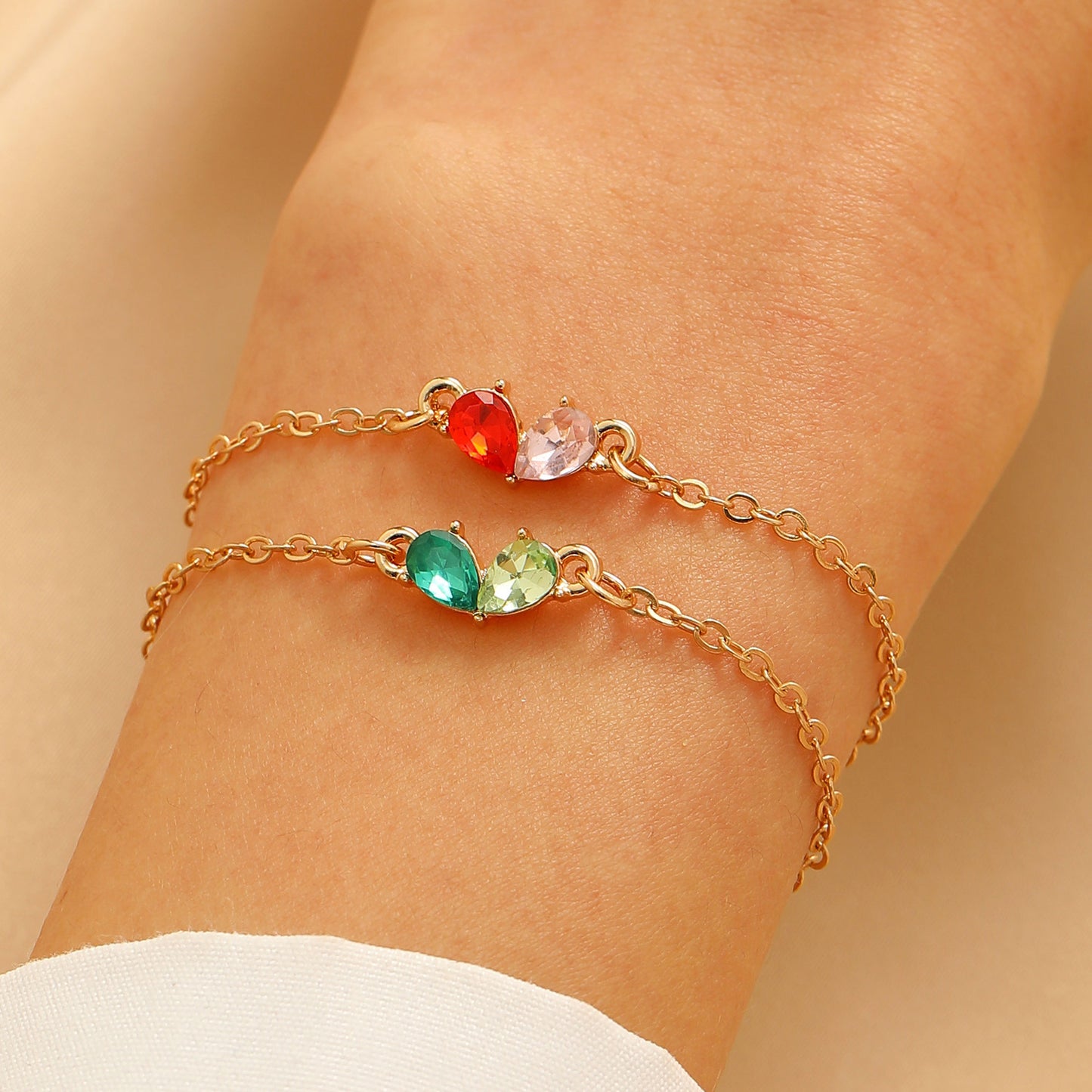 Fashion Colorblock Love Girlfriends And Friends Bracelet