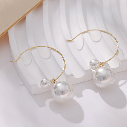 French Style Delicate Pearl Earrings For Women