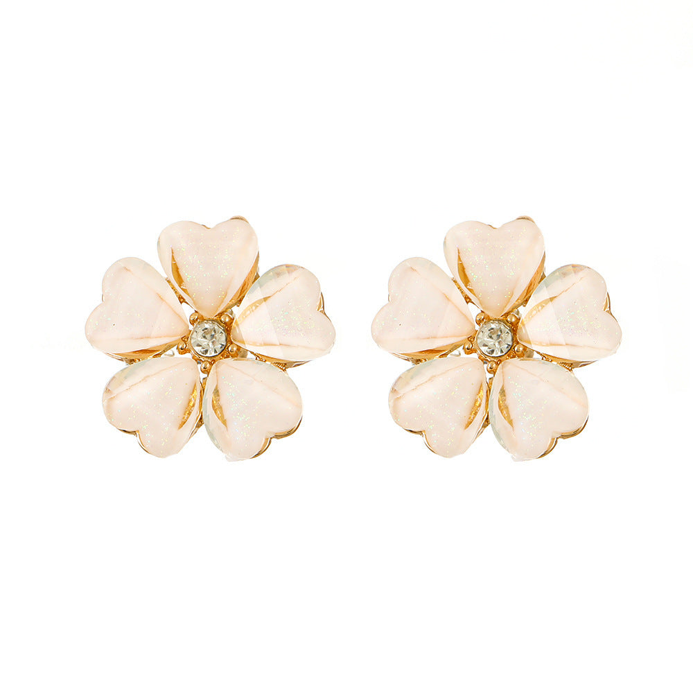 Fashion Earrings Flower Sweet And Gentle