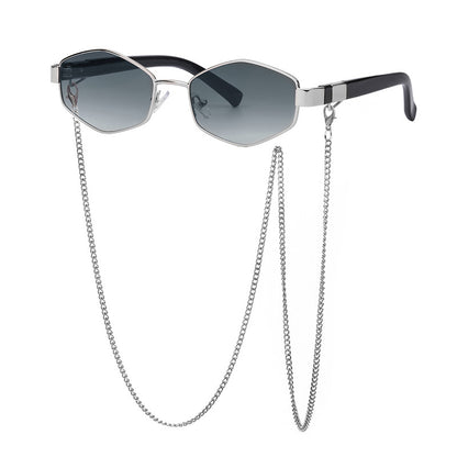 Women's Fashion Personality Chain Korean Style Sunglasses