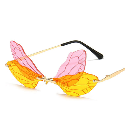 Sunglasses Fashion Dragonfly Wings Frameless