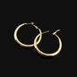 Classic Commuter Metal Large Hoop Earrings