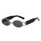 Metal Oval Vintage Sunglasses Street Shooting Holiday