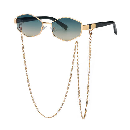 Women's Fashion Personality Chain Korean Style Sunglasses