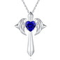 Angel Wings Cross Pendant Necklace Gift