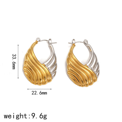 Niche Design Satchel Shape Stainless Steel Earrings