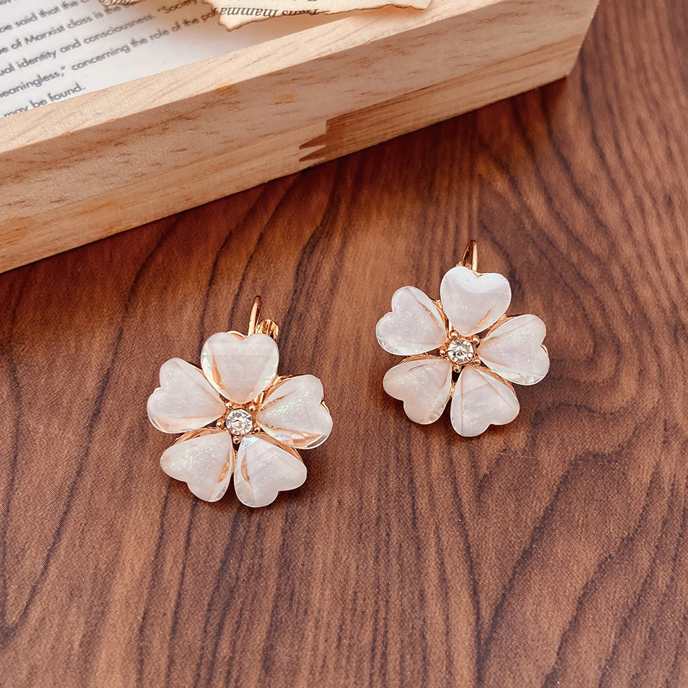 Fashion Earrings Flower Sweet And Gentle