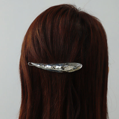 Lava Metal Pattern Geometric Hairpin Female European And American Beating Pattern