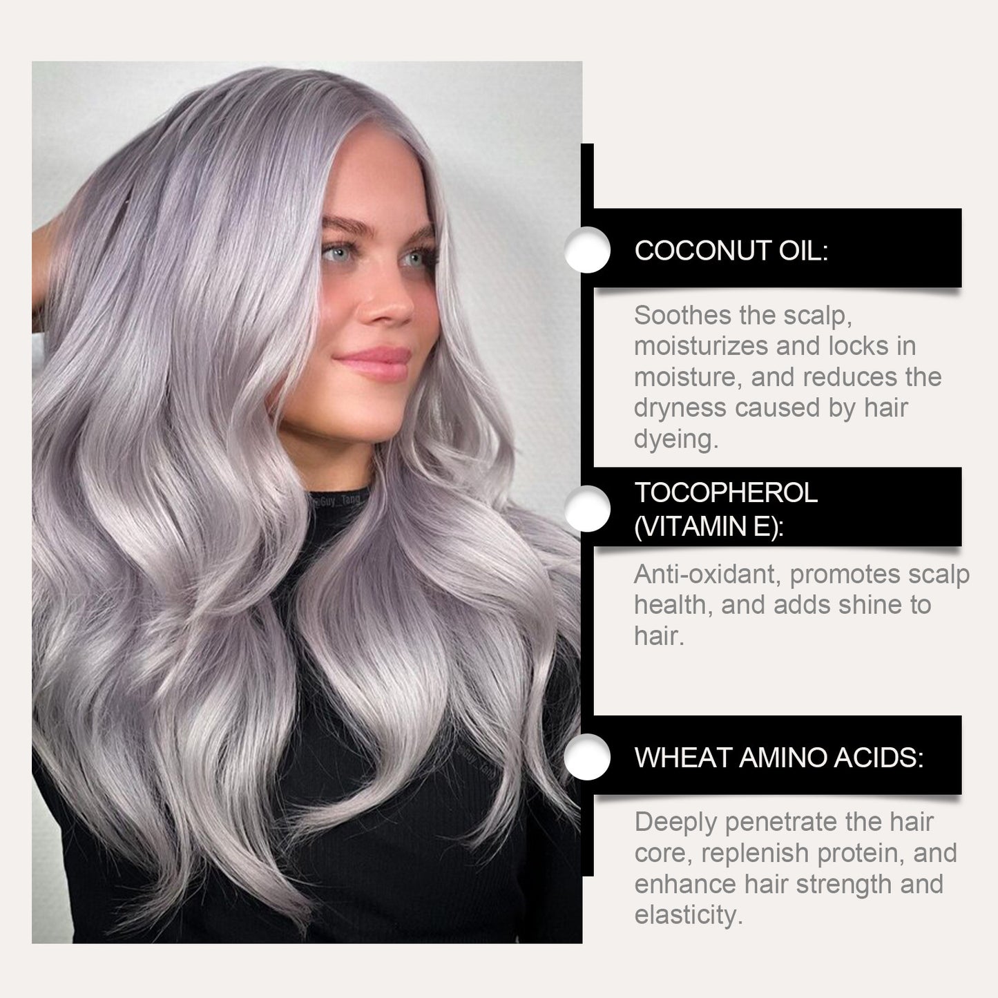 Long-Lasting Moisturizing Nourishing Plant Extract Hair Care Fashion Hair Color Hairdressing Agent