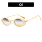 Small Frame Oval Vintage Sunglasses Europe And America