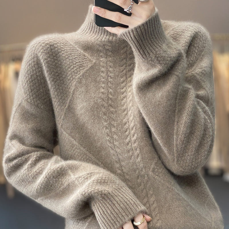 Half-high Collar Women's Short Cashmere Sweater